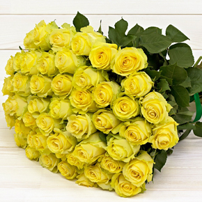 Букет желтых роз Эквадор 51 штука 80 см