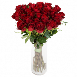 Букет красных роз Эквадор 51 штука 100 см