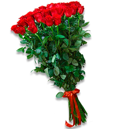 Букет из 25 красных роз эквадор 90 см